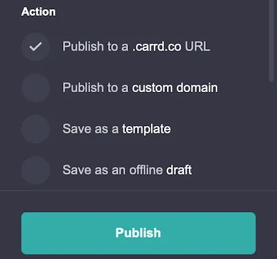 Publish Your Carrd Website