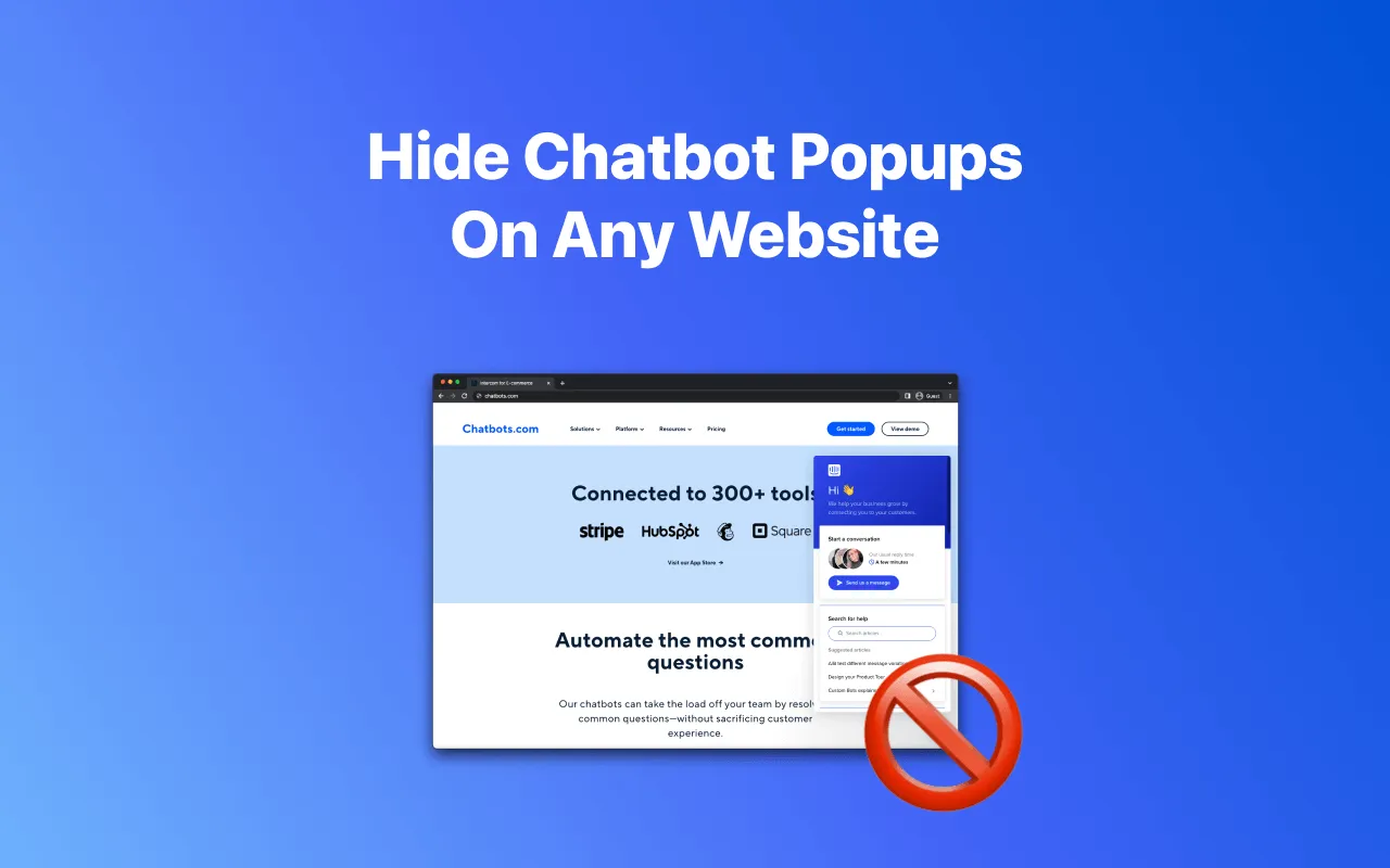 How to Hide Website Chatbot Popups